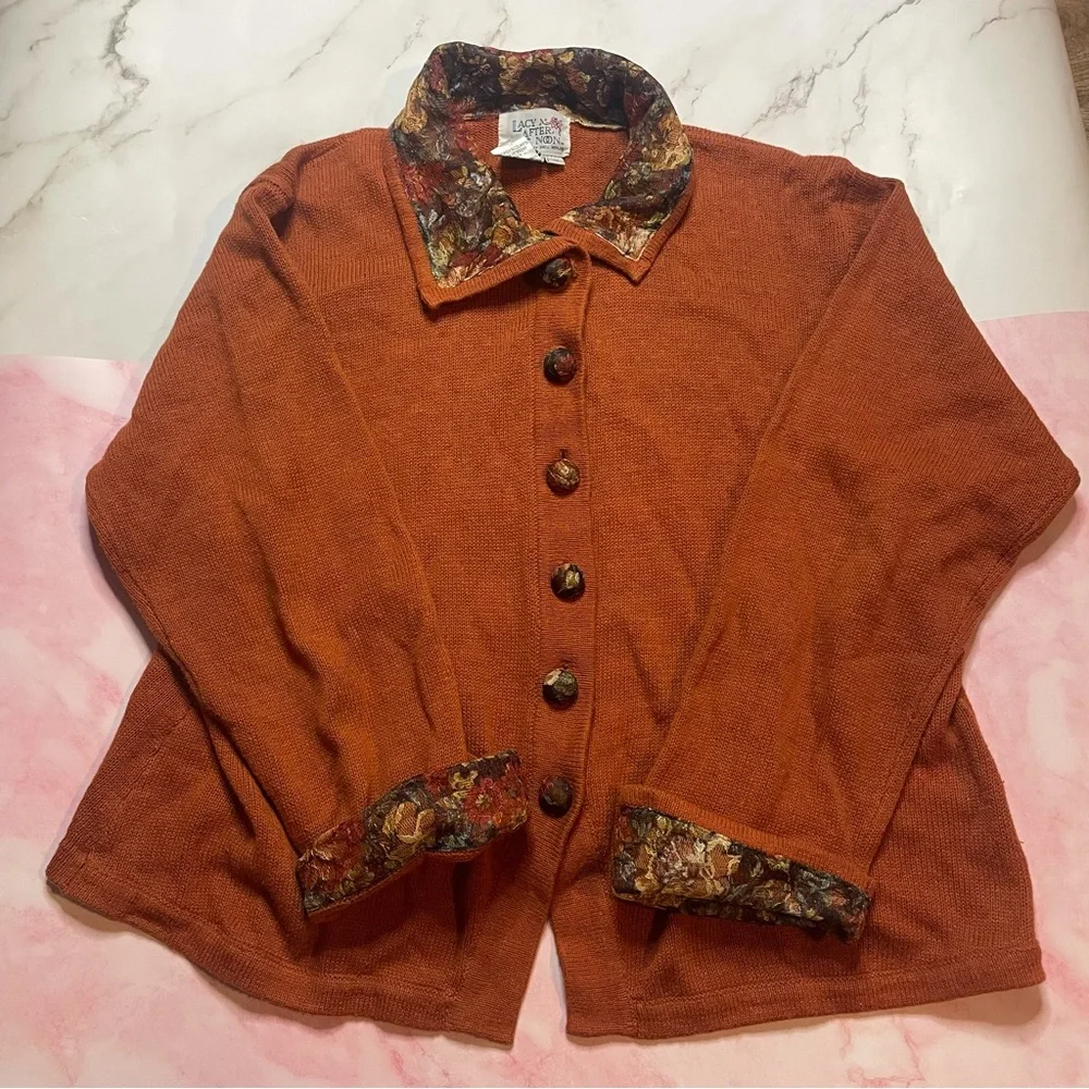 Vintage Lacy Afternoon floral detail cardigan - Picture 1 of 3